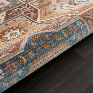 HomeRoots 5' Southwestern Red Area Rug – Durable, Stylish, and Easy-Care for High-Traffic Living Spaces 5' X 8' 515851