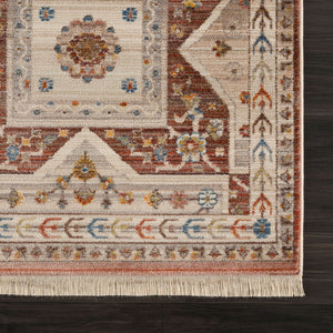 HomeRoots 5' Southwestern Red Area Rug – Durable, Stylish, and Easy-Care for High-Traffic Living Spaces 5' X 8' 515851