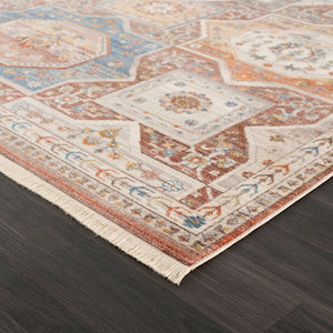HomeRoots 5' Southwestern Red Area Rug – Durable, Stylish, and Easy-Care for High-Traffic Living Spaces 9' X 12' 515852