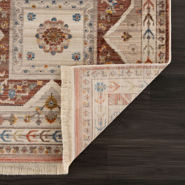 HomeRoots 5' Southwestern Red Area Rug – Durable, Stylish, and Easy-Care for High-Traffic Living Spaces 9' X 12' 515852