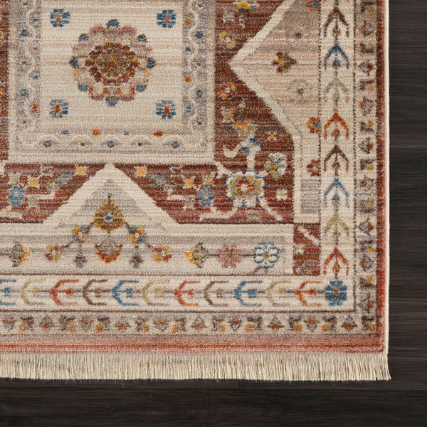 HomeRoots 5' Southwestern Red Area Rug – Durable, Stylish, and Easy-Care for High-Traffic Living Spaces 9' X 12' 515852