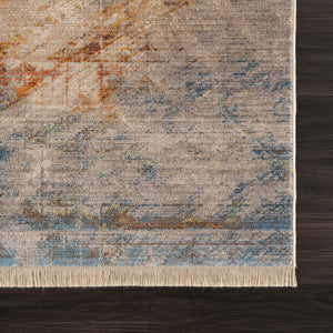 HomeRoots 4' Gray Abstract Distressed Area Rug - Modern Design for Cozy Spaces, Durable & Easy to Maintain 4' X 6' 515854