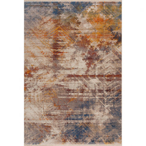 HomeRoots 4' Gray Abstract Distressed Area Rug - Modern Design for Cozy Spaces, Durable & Easy to Maintain 5' X 8' 515855