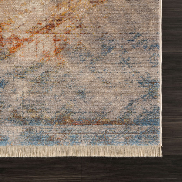 HomeRoots 4' Gray Abstract Distressed Area Rug - Modern Design for Cozy Spaces, Durable & Easy to Maintain 9' X 12' 515856