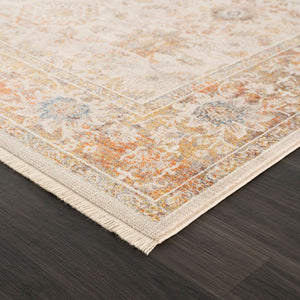 HomeRoots 4' Ivory Oriental Area Rug - Timeless Elegance with Low-Pile Design, Perfect for Any Room Decor 4' X 6' 515859