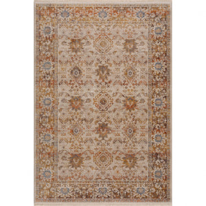HomeRoots 4' Ivory Oriental Area Rug - Timeless Elegance with Low-Pile Design, Perfect for Any Room Decor 5' X 8' 515860
