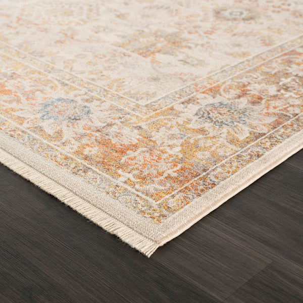 HomeRoots 4' Ivory Oriental Area Rug - Timeless Elegance with Low-Pile Design, Perfect for Any Room Decor 5' X 8' 515860