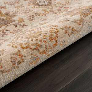 HomeRoots 4' Ivory Oriental Area Rug - Timeless Elegance with Low-Pile Design, Perfect for Any Room Decor 5' X 8' 515860