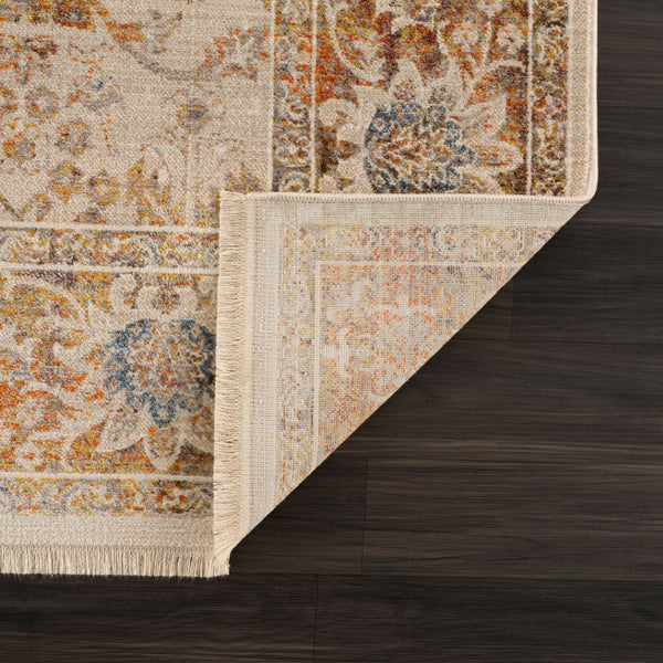 HomeRoots 4' Ivory Oriental Area Rug - Timeless Elegance with Low-Pile Design, Perfect for Any Room Decor 5' X 8' 515860