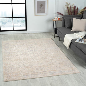 HomeRoots 4' Gray Botanical Area Rug - Timeless Floral Design with Soft High-Low Texture for Elegant Spaces 4' X 6' 515868