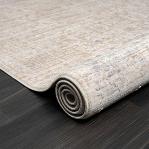 HomeRoots 4' Gray Botanical Area Rug - Timeless Floral Design with Soft High-Low Texture for Elegant Spaces 4' X 6' 515868