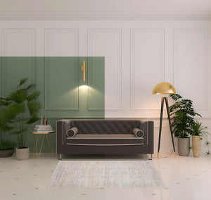 HomeRoots 4' Gray Botanical Area Rug - Timeless Floral Design with Soft High-Low Texture for Elegant Spaces 4' X 6' 515868
