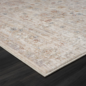 Homeroots 4' X 6' Beige Botanical Area Rug  Polyester 515872