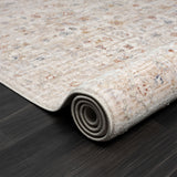 Homeroots 4' X 6' Beige Botanical Area Rug  Polyester 515872