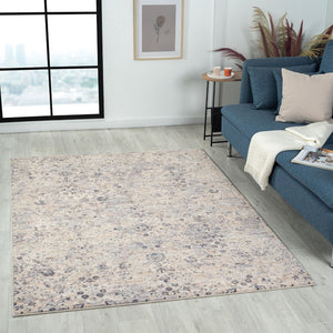 HomeRoots 4' Gray Floral Area Rug – Timeless Elegance and Cozy Comfort for Living Rooms and Bedrooms Decor 4' X 6' 515880