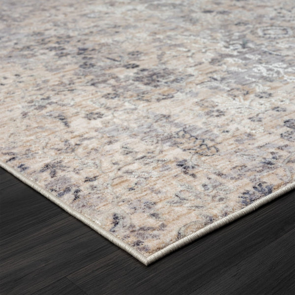 HomeRoots 4' Gray Floral Area Rug – Timeless Elegance and Cozy Comfort for Living Rooms and Bedrooms Decor 4' X 6' 515880