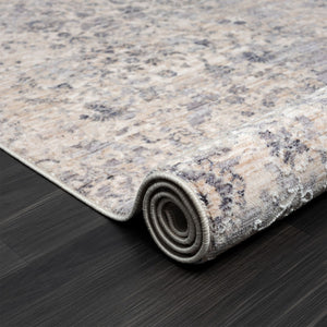 HomeRoots 4' Gray Floral Area Rug – Timeless Elegance and Cozy Comfort for Living Rooms and Bedrooms Decor 4' X 6' 515880