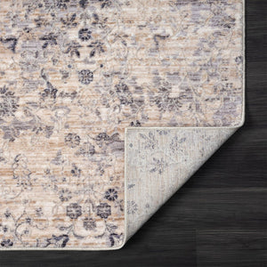 HomeRoots 4' Gray Floral Area Rug – Timeless Elegance and Cozy Comfort for Living Rooms and Bedrooms Decor 4' X 6' 515880