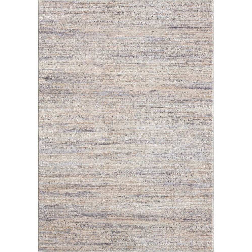 HomeRoots 4' Beige and Gray Striped Area Rug - Stylish, Durable, Stain-Resistant Design for High-Traffic Areas 4' X 6' 515884
