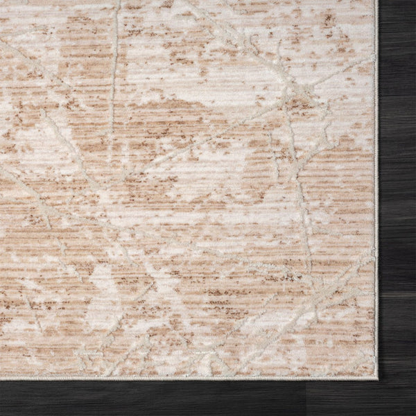 HomeRoots 4' Beige Abstract Area Rug - Contemporary Artistry for Living Rooms, Bedrooms, and Dining Spaces 4' X 6' 515888