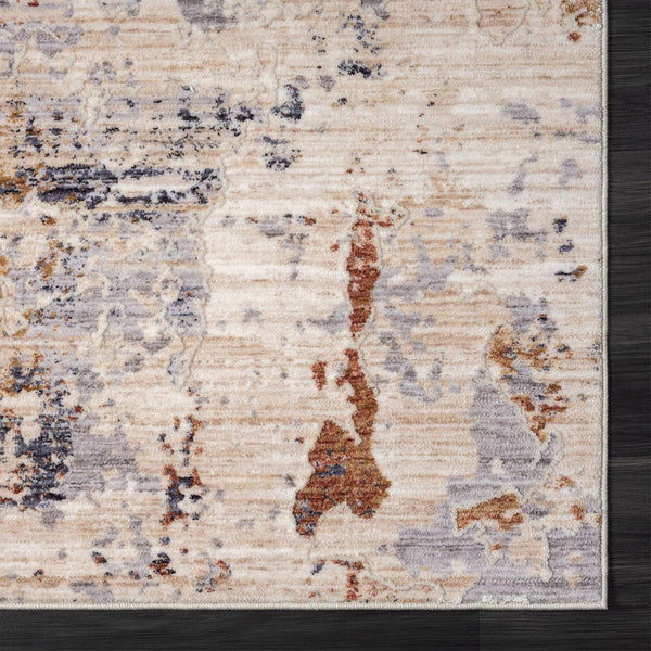 HomeRoots 4' Beige Abstract Area Rug - Turkish-Made Elegance for Living Rooms, Bedrooms, and Entryways 4' X 6' 515892