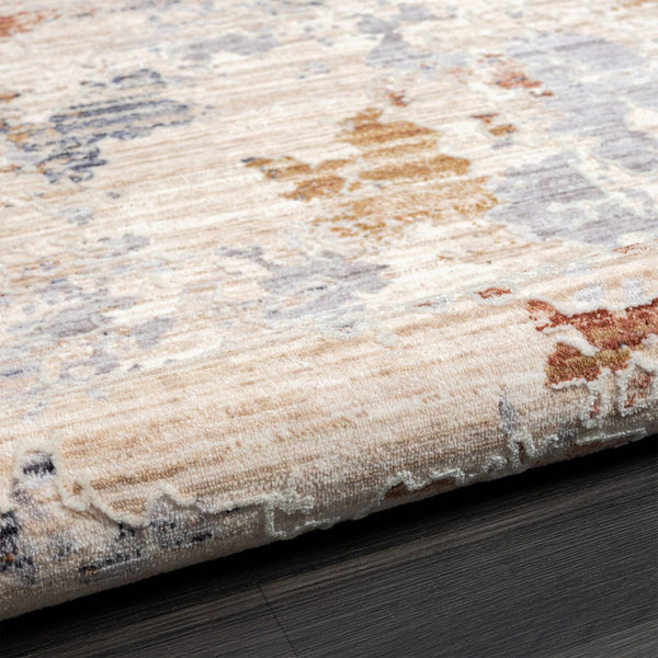 HomeRoots 4' Beige Abstract Area Rug - Turkish-Made Elegance for Living Rooms, Bedrooms, and Entryways 4' X 6' 515892