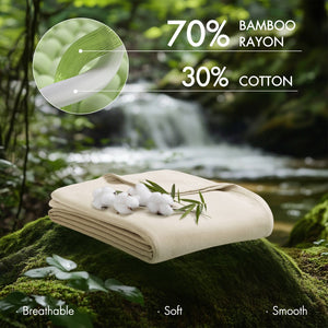 English Elm 1-piece King Jacquard Cotton Blend Blanket Aztec Woven Soft Breathable Bedroom Layer Ivory B035P437471
