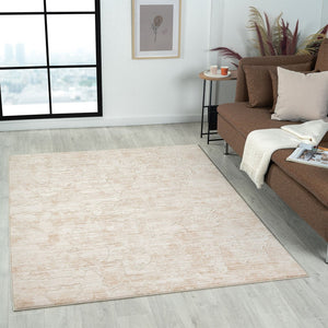 HomeRoots 4' Beige Abstract Area Rug - Turkish-Made Elegance for Living Rooms, Bedrooms, and Entryways 4' X 6' 515900