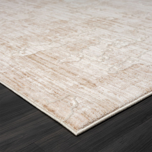 HomeRoots 4' Beige Abstract Area Rug - Turkish-Made Elegance for Living Rooms, Bedrooms, and Entryways 4' X 6' 515900