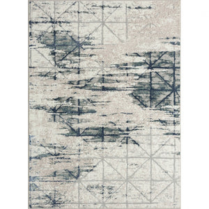 HomeRoots 8' Blue Abstract Area Rug - Stylish, Stain Resistant Design for Modern Homes with Durable Craftsmanship 8' X 10' 515907