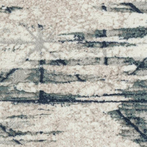 HomeRoots 8' Blue Abstract Area Rug - Stylish, Stain Resistant Design for Modern Homes with Durable Craftsmanship 8' X 10' 515907