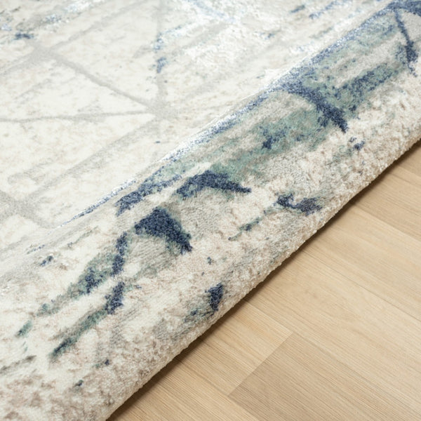 HomeRoots 8' Blue Abstract Area Rug - Stylish, Stain Resistant Design for Modern Homes with Durable Craftsmanship 8' X 10' 515907