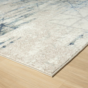 HomeRoots 8' Blue Abstract Area Rug - Stylish, Stain Resistant Design for Modern Homes with Durable Craftsmanship 8' X 10' 515907