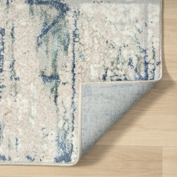 HomeRoots 8' Blue Abstract Area Rug - Stylish, Stain Resistant Design for Modern Homes with Durable Craftsmanship 8' X 10' 515907