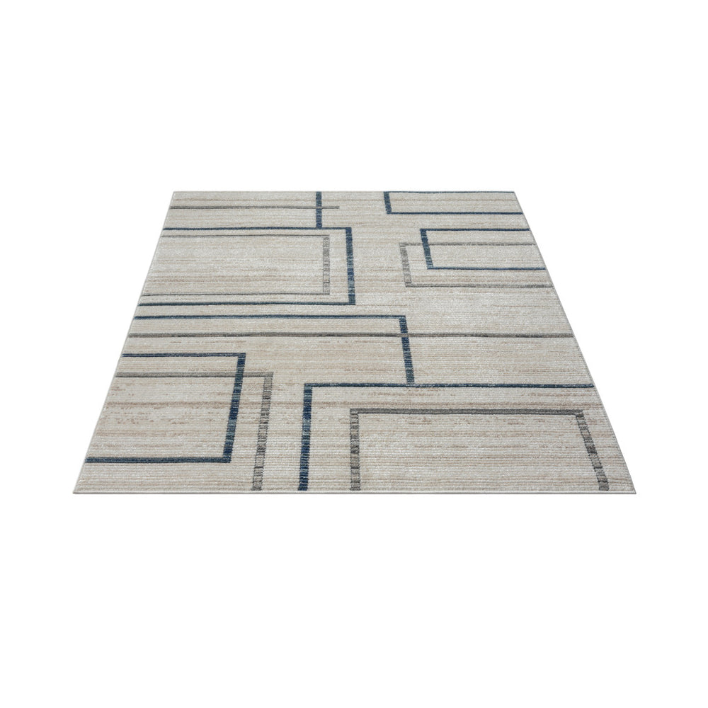 Homeroots 8' X 10' Ivory Geometric Area Rug  Polypropylene 515910