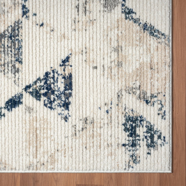 HomeRoots 8' Ivory Geometric Area Rug – Modern Turkish Design with High-Low Texture for Cozy Living Spaces 8' X 10' 515912