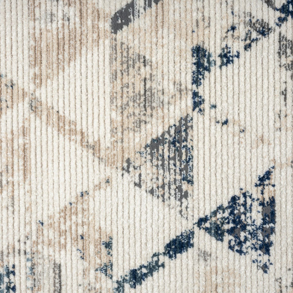HomeRoots 8' Ivory Geometric Area Rug – Modern Turkish Design with High-Low Texture for Cozy Living Spaces 8' X 10' 515912