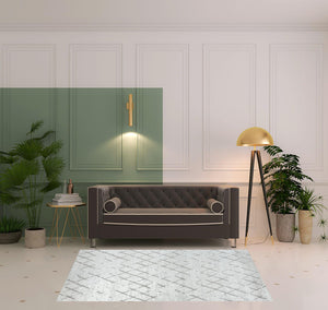 Homeroots 5' X 7' Cream Geometric Area Rug  Polypropylene 515915