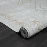 Homeroots 5' X 7' Cream Diamond Area Rug Cream Polypropylene 515921