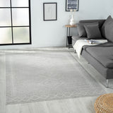 Homeroots 8' X 10' Gray Diamond Area Rug Gray Polypropylene 515924