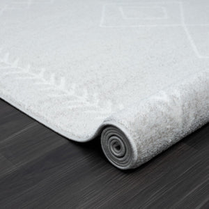 HomeRoots 8' Cream Diamond Area Rug - Timeless Design for Cozy Living Spaces, Soft and Durable Foundation 8' X 10' 515924
