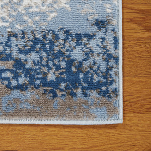 Homeroots 5' X 7' Blue Abstract Area Rug  Jute 515929