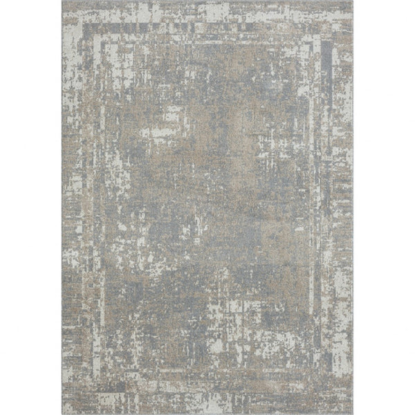 HomeRoots 8' Gray Abstract Distressed Area Rug - Timeless Design, Machine Washable, Perfect for Any Space! 8' X 10' 515933