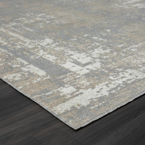 HomeRoots 8' Gray Abstract Distressed Area Rug - Timeless Design, Machine Washable, Perfect for Any Space! 8' X 10' 515933