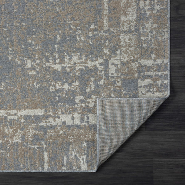 HomeRoots 8' Gray Abstract Distressed Area Rug - Timeless Design, Machine Washable, Perfect for Any Space! 8' X 10' 515933