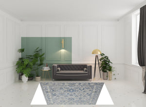 Homeroots 8' X 10' Blue Floral Area Rug  Polyester 515939