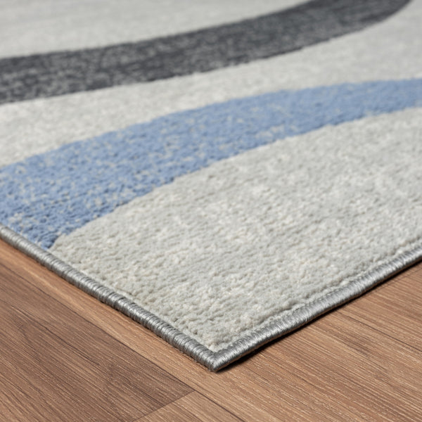 Homeroots 8' X 10' Blue Geometric Area Rug  Polyester 515941