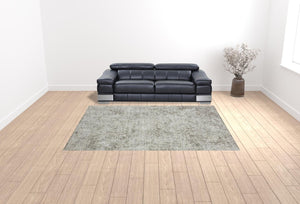 HomeRoots 9' Gray Abstract Distressed Area Rug - Contemporary Elegance with High-Low Texture for Modern Spaces 9' X 12' 515957