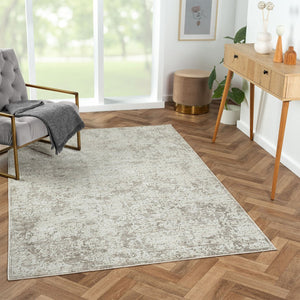 HomeRoots 9' Gray Abstract Distressed Area Rug - Contemporary Elegance with High-Low Texture for Modern Spaces 9' X 12' 515957