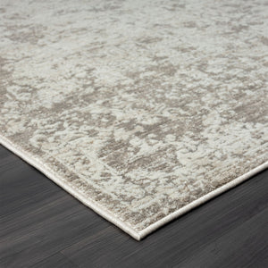 HomeRoots 9' Gray Abstract Distressed Area Rug - Contemporary Elegance with High-Low Texture for Modern Spaces 9' X 12' 515957